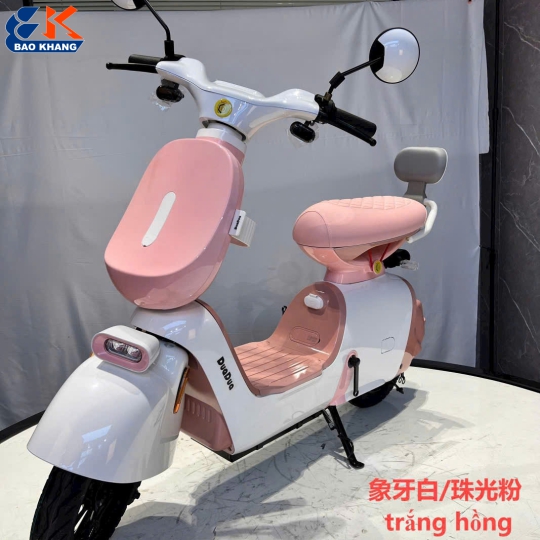 XE ĐIỆN K2 MÀU TRẮNG HỒNG